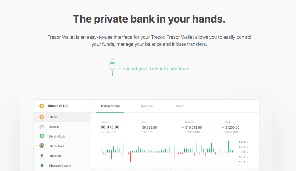 trezor wallet connect device screen