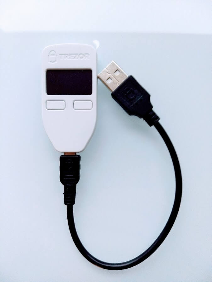 trezor with micro usb cable