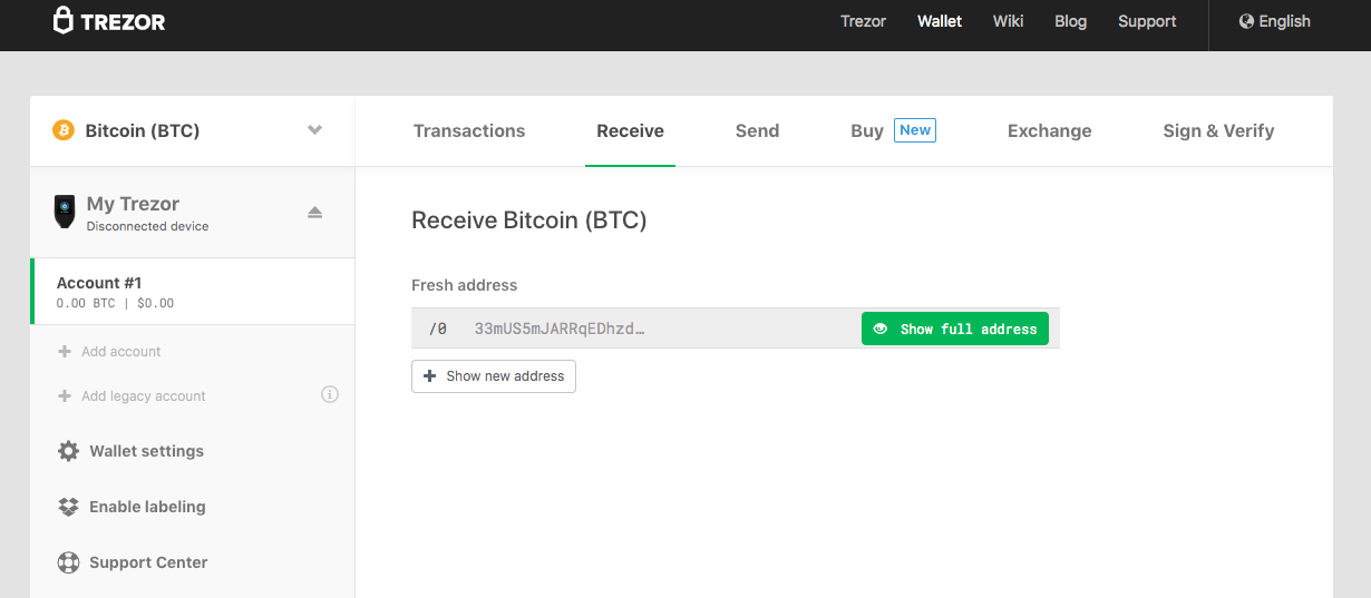 trezor wallet screenshot