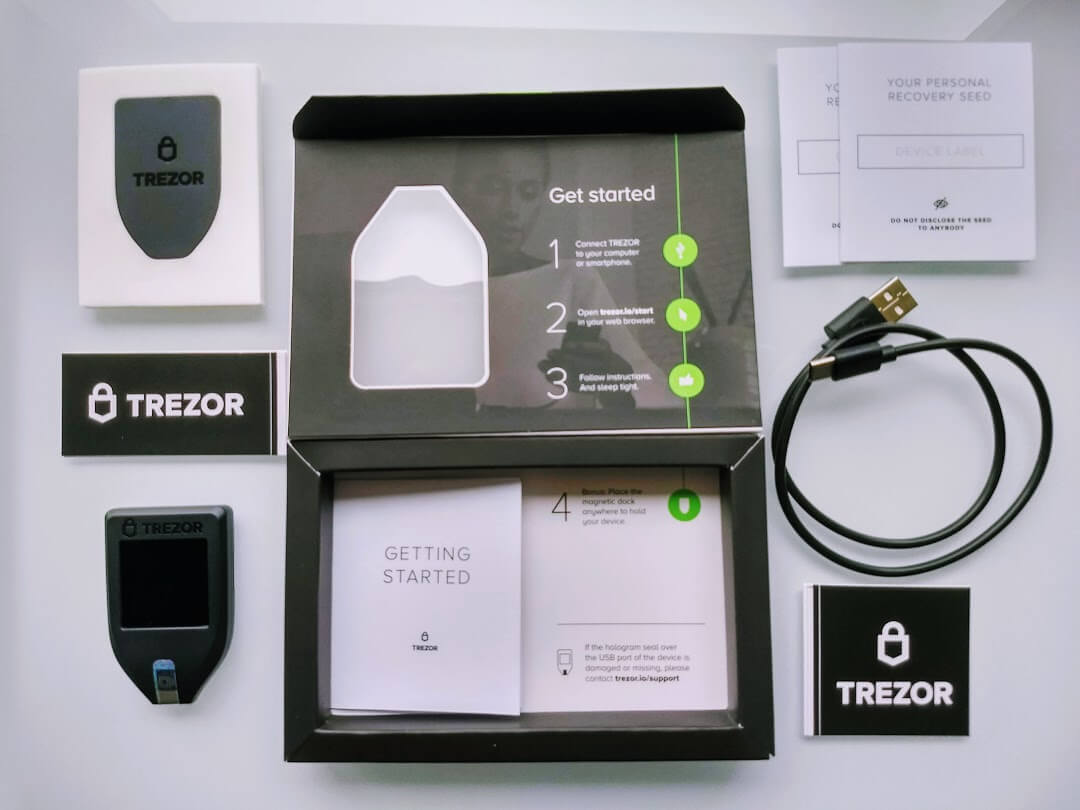 unboxed trezor model t kit