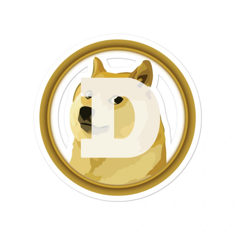 Dogecoin Logo Stickers Pay With Crypto